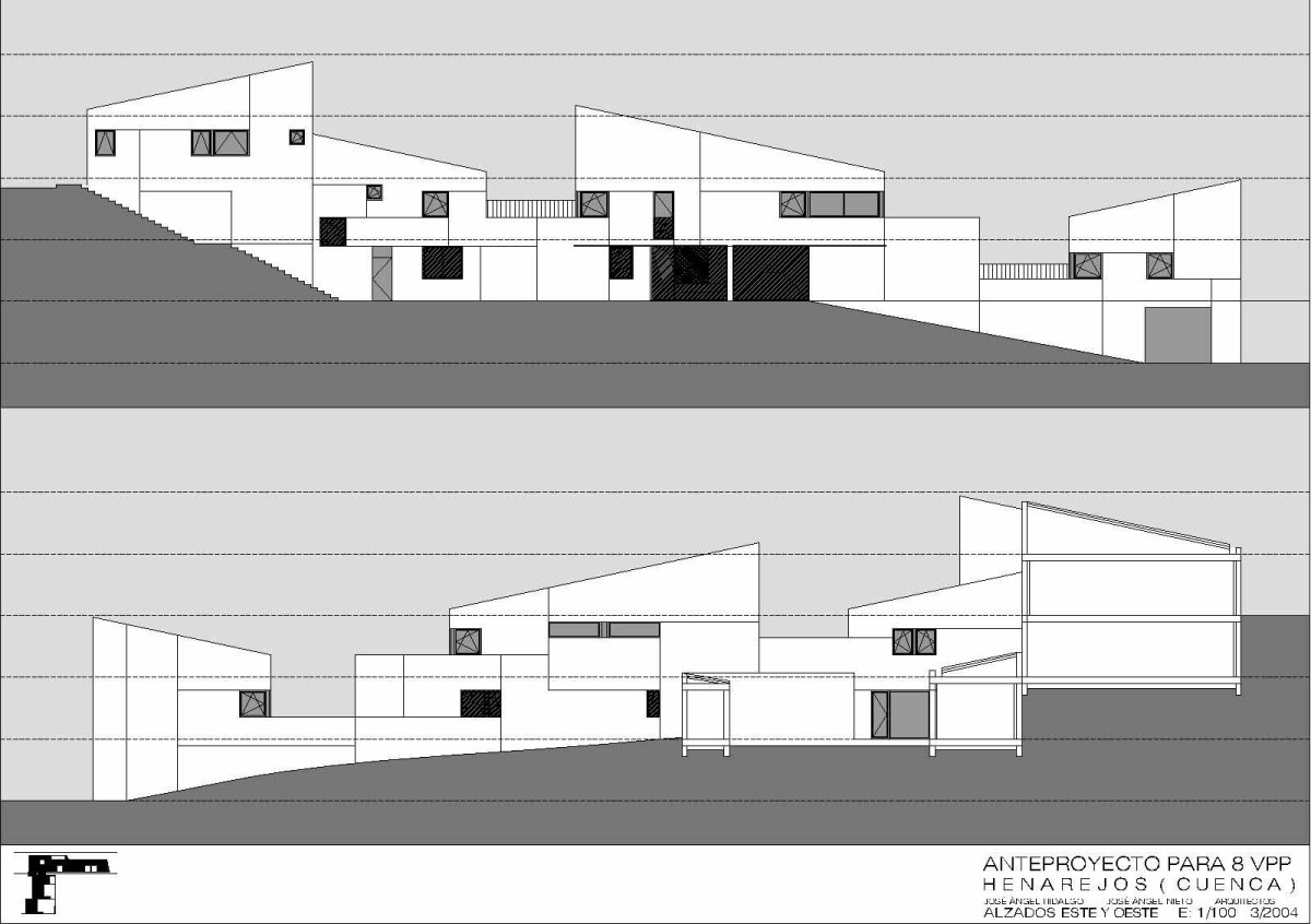 Secciones por las calles longitudinales.